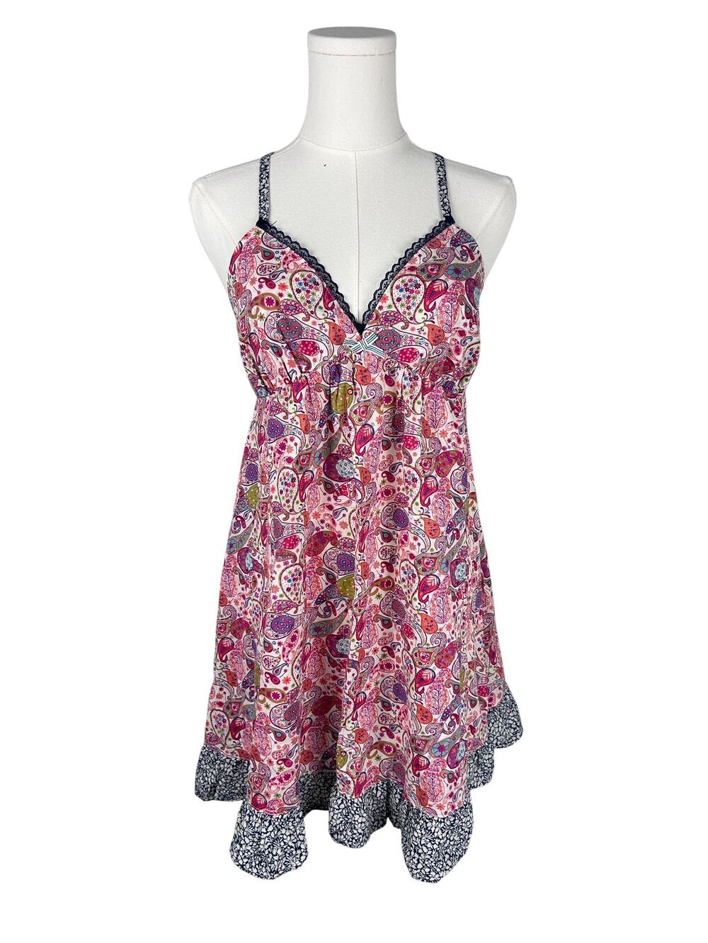Liberty Target Y2K Cottage Multicolored Patterned Paisley Print Slip Sundress M